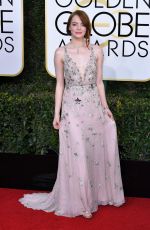 EMMA STONE at 74th Annual Golden Globe Awards in Beverly Hills 01/08/2017