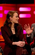 EMMA STONE at Graham Norton Show in London 01/12/2017