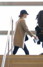 EMMA STONE at LAX Airport in Los Angeles 01/09/2017
