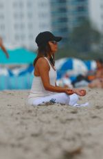 EVA LONGORIA on the Beach in Miami 01/18/2017