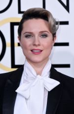 EVAN RACHEL WOOD at 74th Annual Golden Globe Awards in Beverly Hills 01/08/2017