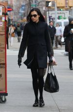 FAMKE JANSSEN Out and About in New York 01/20/2017