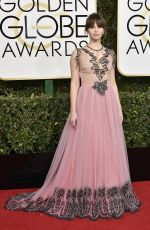 FELICITY JONES at 74th Annual Golden Globe Awards in Beverly Hills 01/08/2017