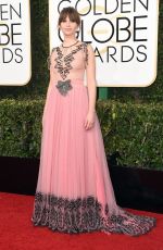 FELICITY JONES at 74th Annual Golden Globe Awards in Beverly Hills 01/08/2017