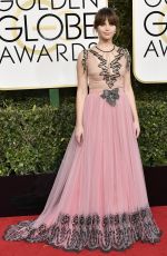 FELICITY JONES at 74th Annual Golden Globe Awards in Beverly Hills 01/08/2017