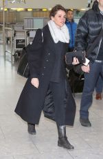 FELICITY JONES at Heathrow Airport in London 01/06/2016