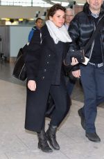 FELICITY JONES at Heathrow Airport in London 01/06/2016