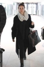 FELICITY JONES at Heathrow Airport in London 01/06/2016