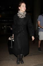 FELICITY JONES at Los Angeles International Airport 01/06/2017