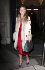 FIAMMETTA CICOGNA Leaves Alberta Ferretti Fashion Show at Milan Fashion Week 01/13/2017
