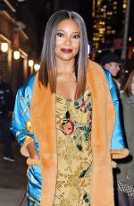 GABRIELLE UNION Leaves Late Show with Stephen Colbert in New York 01/11/2017