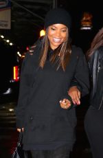 GABRIELLE UNION Night Out in New York 01/10/2017