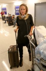 GENEVIEVE MORTON at LAX Airport in Los Angeles 12/27/2016