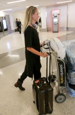 GENEVIEVE MORTON at LAX Airport in Los Angeles 12/27/2016