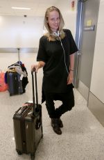 GENEVIEVE MORTON at LAX Airport in Los Angeles 12/27/2016
