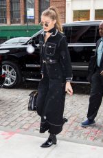 GIGI HADID Arrives at Her Apartment in New York 01/14/2017