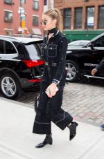 GIGI HADID Arrives at Her Apartment in New York 01/14/2017