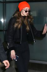GIGI HADID at JFK Airport in New York 01/13/2017