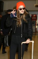 GIGI HADID at JFK Airport in New York 01/13/2017