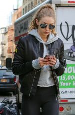 GIGI HADID Leaves Her Apartment in New York 01/16/2017