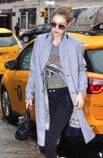 GIGI HADID Leaves Her Apartment in New York 01/24/2017