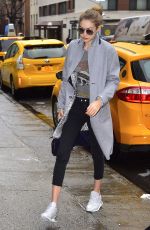 GIGI HADID Leaves Her Apartment in New York 01/24/2017