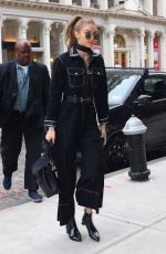 GIGI HADID Out and About in New York 01/14/2017