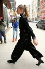 GIGI HADID Out and About in New York 01/14/2017