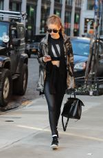 GIGI HADID Out and About in New York 01/15/2017