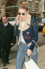 GIGI HADID Out in New York 01/23/2017