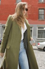 GIGI HADID Out in New York 01/27/2017