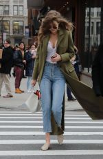 GIGI HADID Out in New York 01/27/2017