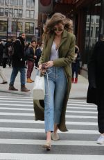 GIGI HADID Out in New York 01/27/2017