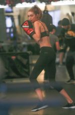 GIGI HADID Working Out at Gotham Gym in New York 01/16/2017