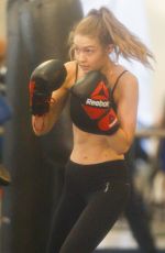 GIGI HADID Working Out at Gotham Gym in New York 01/16/2017