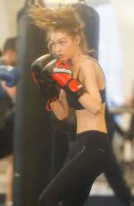 GIGI HADID Working Out at Gotham Gym in New York 01/16/2017