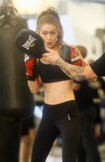 GIGI HADID Working Out at Gotham Gym in New York 01/16/2017