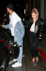 HAILEY BALDWIN adn Jordan Clarkson Leaves Catch LA in West Hollywood 01/19/2017