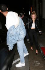 HAILEY BALDWIN adn Jordan Clarkson Leaves Catch LA in West Hollywood 01/19/2017
