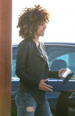 HALLE BERRY Out and About in Santa Monica 01/19/2017