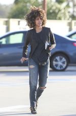 HALLE BERRY Out and About in Santa Monica 01/19/2017
