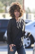 HALLE BERRY Out and About in Santa Monica 01/19/2017