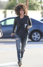 HALLE BERRY Out and About in Santa Monica 01/19/2017