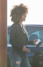 HALLE BERRY Out and About in Santa Monica 01/19/2017