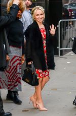 HAYDEN PANETTIERE Arrives at Good Morning America in New York 01/04/2017