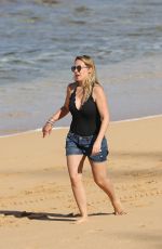 HAYLIE DUFF on the Beach in Hawaii 01/02/2017