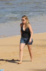 HAYLIE DUFF on the Beach in Hawaii 01/02/2017