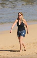 HAYLIE DUFF on the Beach in Hawaii 01/02/2017