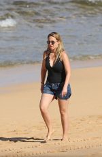 HAYLIE DUFF on the Beach in Hawaii 01/02/2017