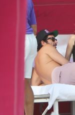 HEATHER GRAHAM Out with Her Boyfriend on the Beach in Miami 12/31/2016